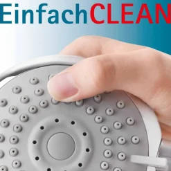 Duschsystem 'DuschMaster Rain III Modern' mit Thermostat und Ablage, rund, 111 cm