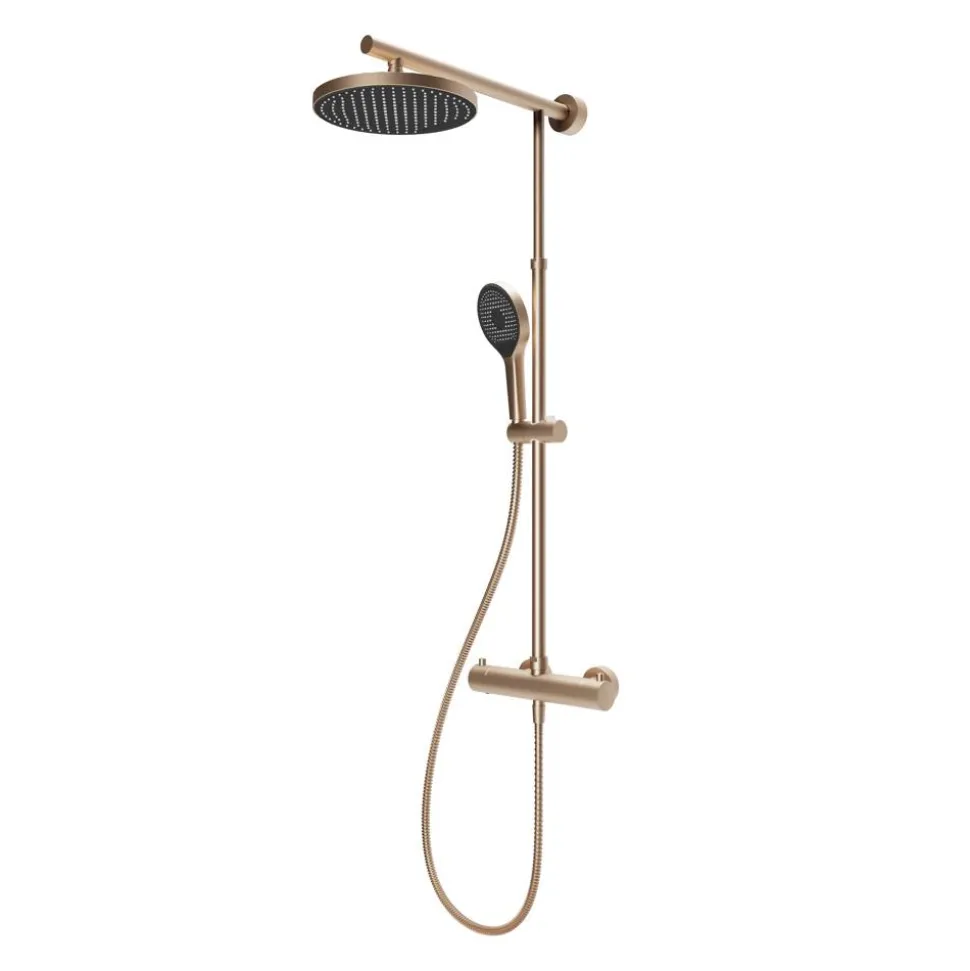 Duschsystem 'DuschMaster Rain Classic' mit Thermostat Kupferoptik