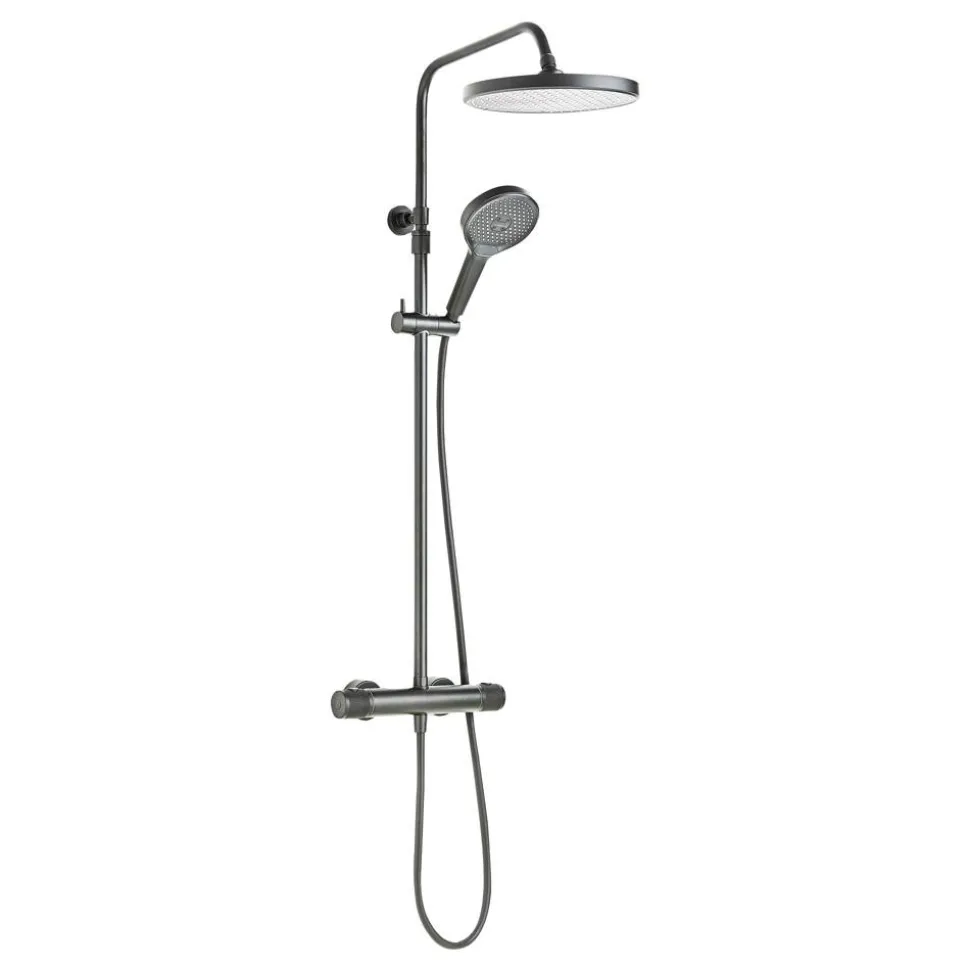 Duschsystem 'Glaia' mit Thermostat mattgrau
