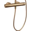 Duschsystem 'Glaia' mit Thermostat mattgold