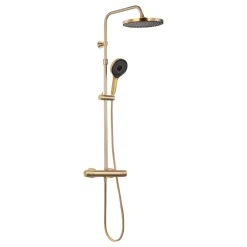 Duschsystem 'Glaia' mit Thermostat mattgold