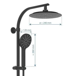 Duschsystem 'Madura Fresh' schwarz