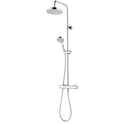 Duschsystem 'Rain III Modern' mit Thermostat, rund, 110 cm