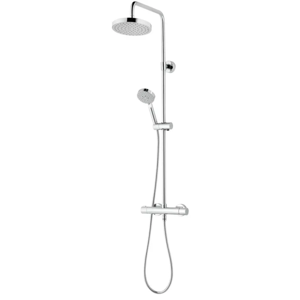 Duschsystem 'Rain III Modern' mit Thermostat, rund, 110 cm