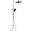 Duschsystem 'Softwater' Edelstahl 75 - 120 cm, 4 Strahlarten