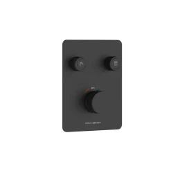 Duschthermostat 'Aquatronic' Unterputz schwarz matt 2 Ausgänge