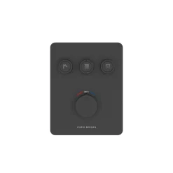 Duschthermostat 'Aquatronic' Unterputz schwarz matt 3 Ausgänge