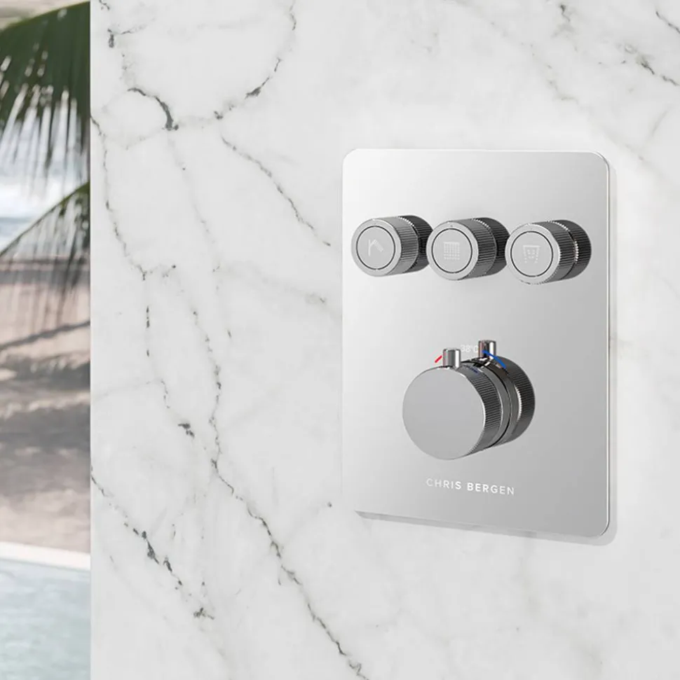 Duschthermostat 'Aquatronic' Unterputz hochglanzverchromt 3 Ausgänge