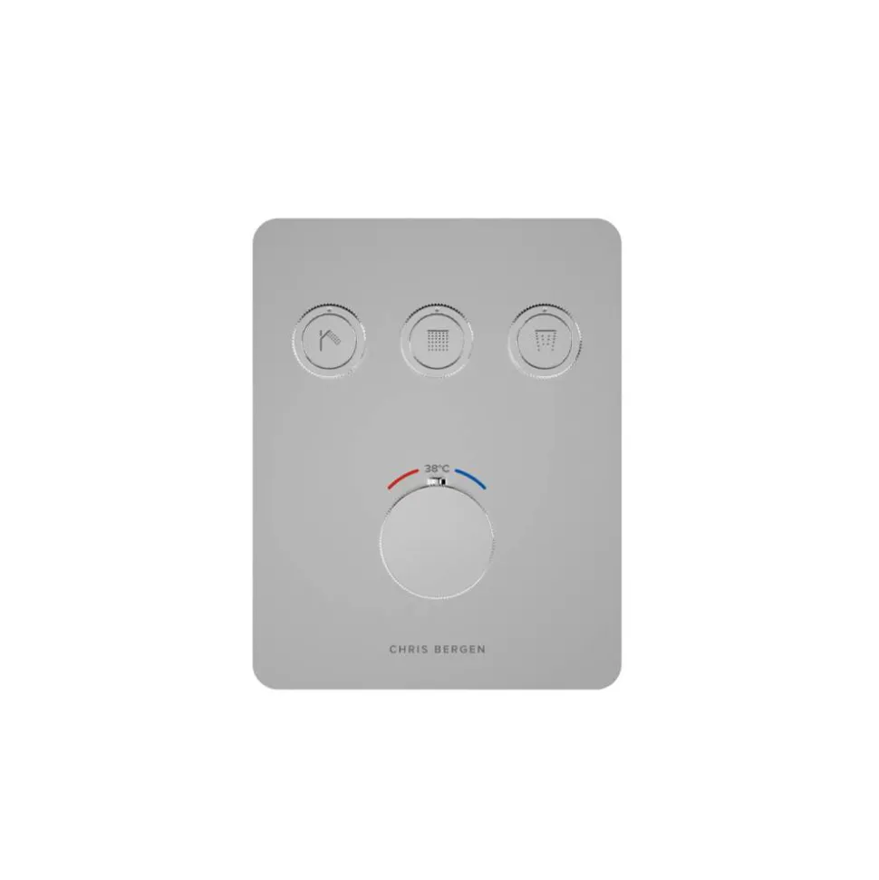 Duschthermostat 'Aquatronic' Unterputz hochglanzverchromt 3 Ausgänge