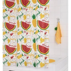 Duschvorhang 'Fruits' bunt 180 x 200 cm