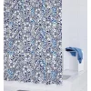 Duschvorhang 'Paisley' blau 180 x 200 cm