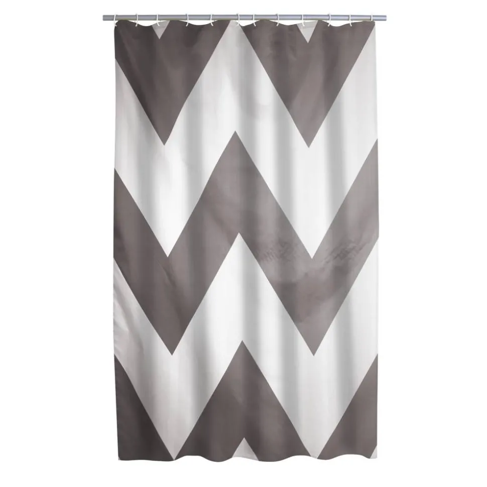Duschvorhang 'Pico' Textil grau 180 x 200 cm