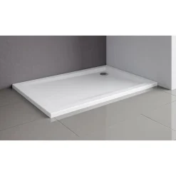Duschwanne flach Rechteck weiß 75 x 90 cm