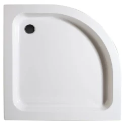 Duschwanne flach rund inkl. Schürze weiß Ø 90 cm
