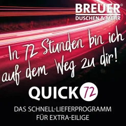 Duschwanne 'Lite Line/Quick72' Steinoptik weiß 80 x 90 cm