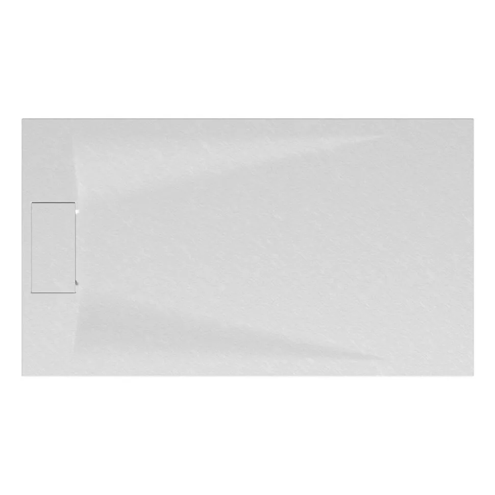 Duschwanne 'Lite Line/Quick72' Steinoptik weiß 80 x 90 cm