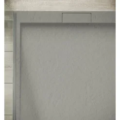 Duschwanne 'Zona' Mineralguss zementgrau 1000 x 900 / 27 mm