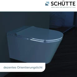 Dusch-WC spülrandlos 'Cesari' inklusive WC-Sitz weiß