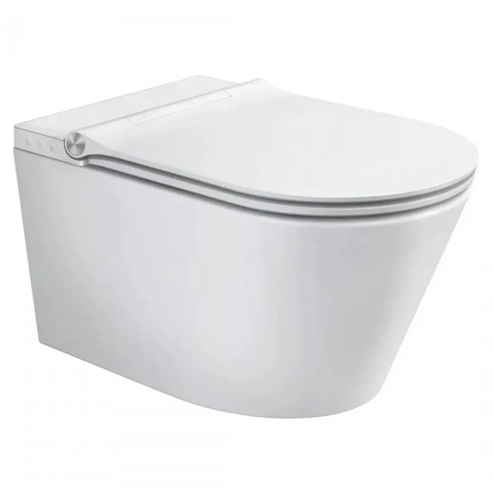 Dusch-WC spülrandlos 'Cesari' inklusive WC-Sitz weiß