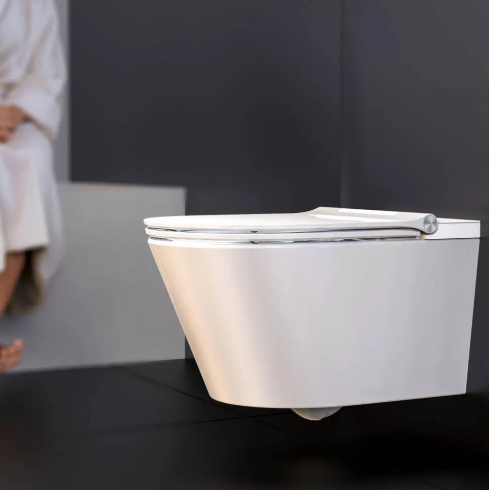 Dusch-WC spülrandlos 'Cesari' inklusive WC-Sitz weiß