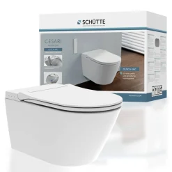 Dusch-WC spülrandlos 'Cesari Premium' weiß mit LED-Nachtlicht