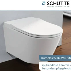 Dusch-WC spülrandlos 'Cesari Premium' weiß mit LED-Nachtlicht