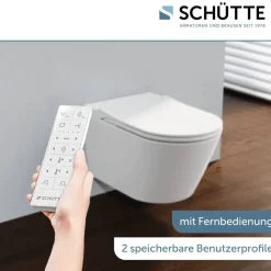 Dusch-WC spülrandlos 'Cesari Premium' weiß mit LED-Nachtlicht