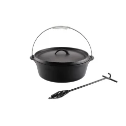 Dutch Oven Gusseisen schwarz 29,5 x 29,5 x 10 cm