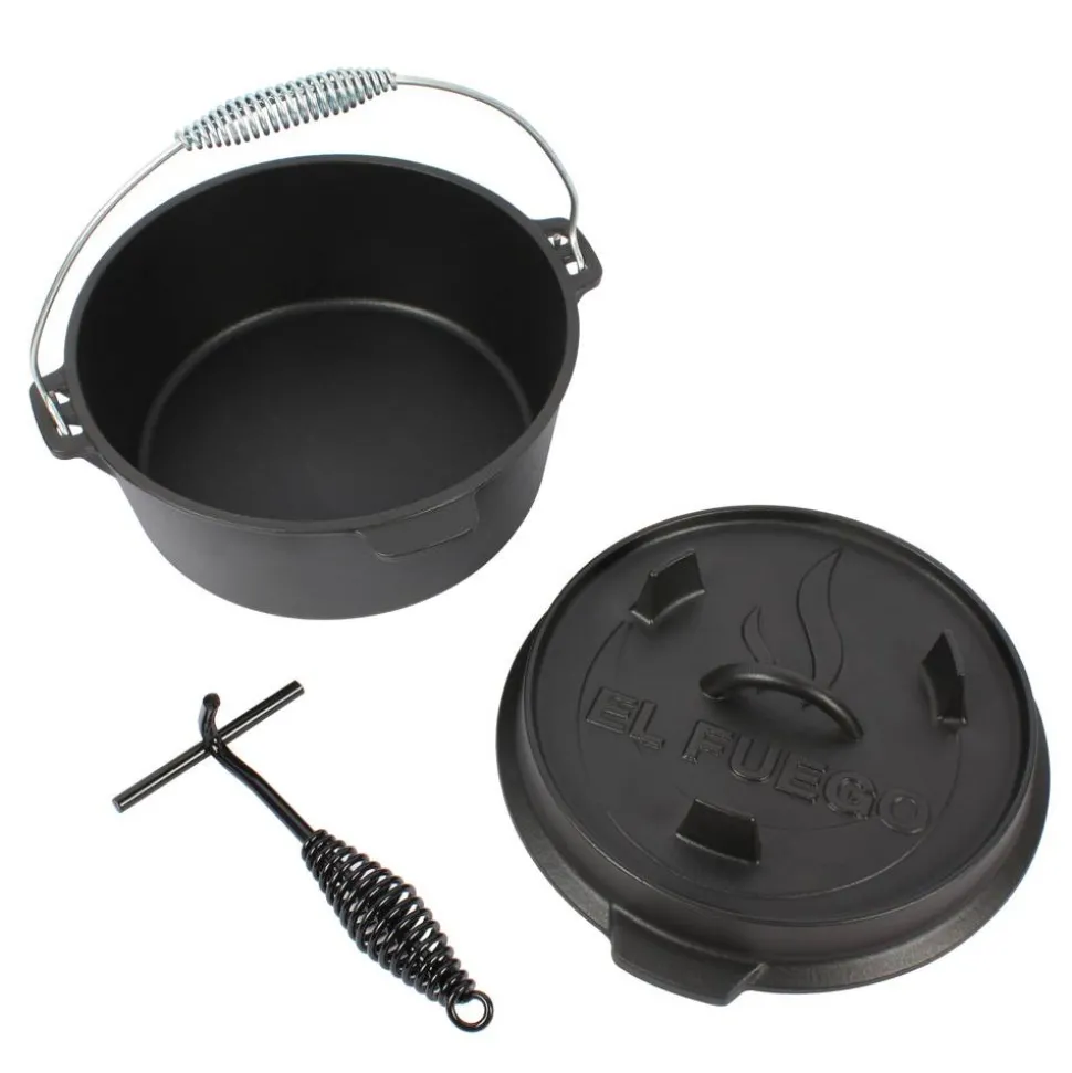 Dutch Oven Gusseisen schwarz Ø 24 cm