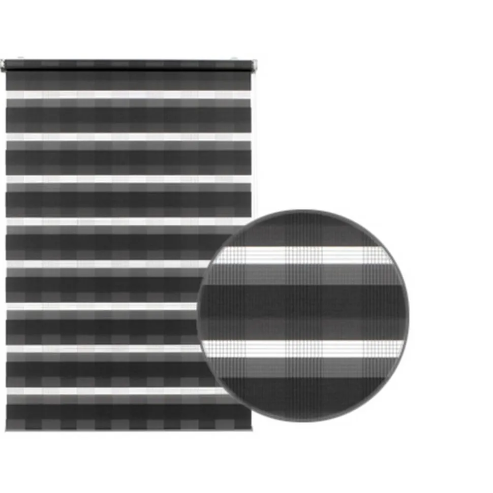 EasyFix Doppelrollo 'Karo' anthrazit 45 x 150 cm