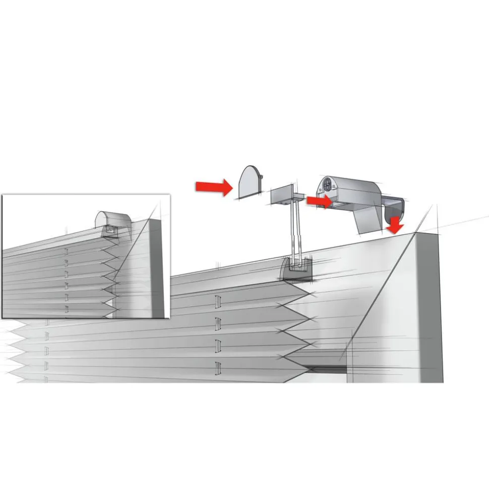 EasyFix Plissee elfenbein 45 x 130 cm