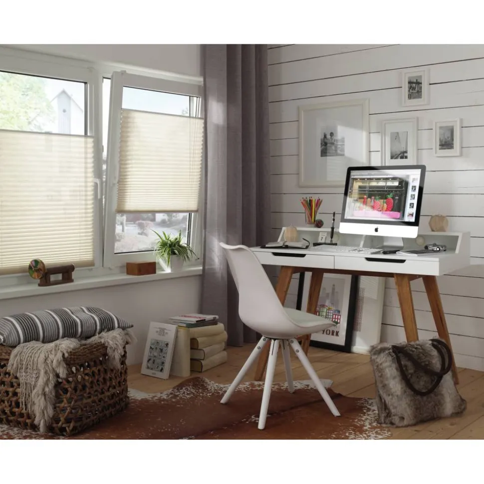 EasyFix Plissee elfenbein 45 x 130 cm