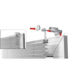EasyFix Plissee schiefer 75 x 130 cm