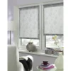 EasyFix Rollo 'Dekor' mit Stickerei silber 45 x 150 cm