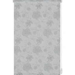 EasyFix Rollo 'Dekor' mit Stickerei silber 60 x 150 cm