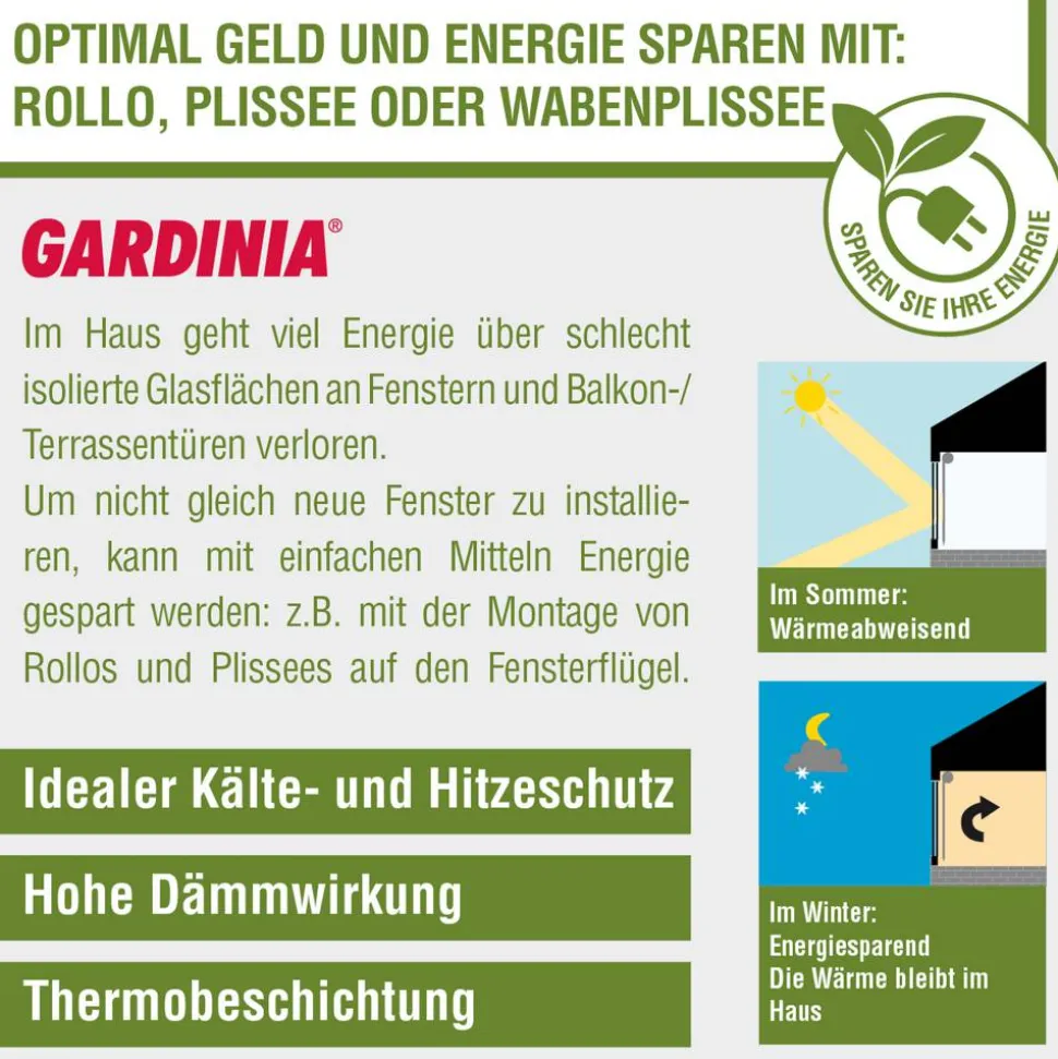 EasyFix Rollo 'Thermo energiesparend' grau 90 x 150 cm
