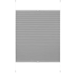 EasyFix-Plissee 'Greta' steingrau 70 x 130 cm 7-teilig