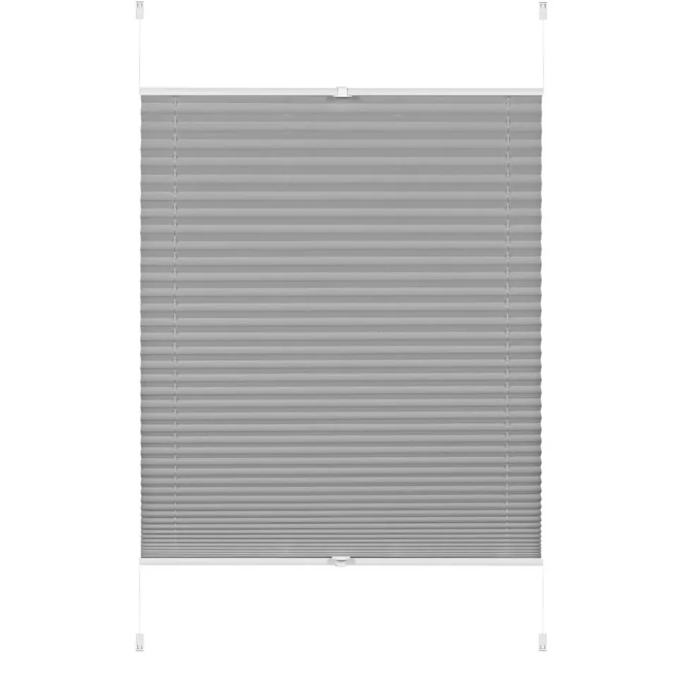 EasyFix-Plissee 'Greta' steingrau 90 x 130 cm 7-teilig