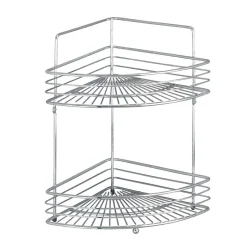 Eckablage 'Milano' verchromt, 2 Etagen 31,5 x 37 x 22,5 cm