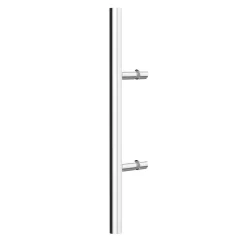 Eckdusche mit Pendeltür und Seitenwand 'Garant 2.0' aluminiumfarben 90 x 90 x 200 cm