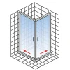 Eckdusche 'Sunny' klar silbern 75-90 x 75-90 x 180 cm vollgerahmt