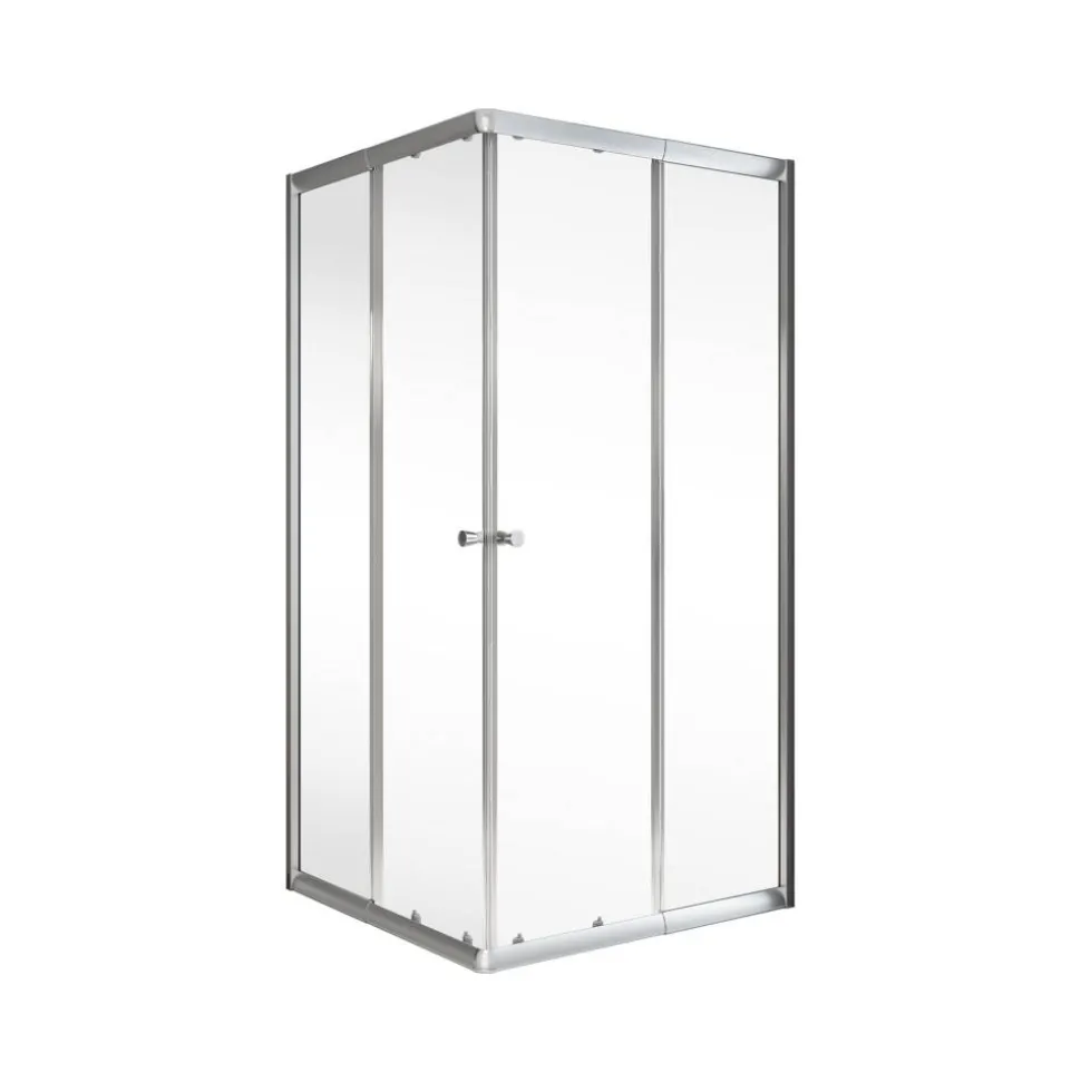 Eckdusche 'Sunny' klar silbern 75-90 x 75-90 x 180 cm vollgerahmt