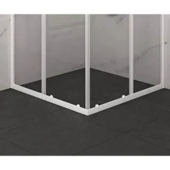 Eckdusche weiß 90 x 90 x 200 cm