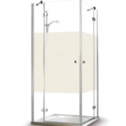 Eckdusche 'Winga Intima' mit Drehtür 100 x 100 cm chrom