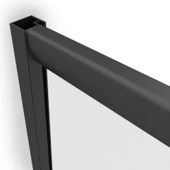 Eckeinstieg 'Sunny' klar schwarz 75-90 x 75-90 x 180 cm vollgerahmt