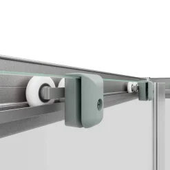Eckeinstieg 'Sunny' silbern 75-90 x 175 cm 4-teilig