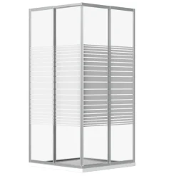 Eckeinstieg 'Meike' silbern 73-88 x 180 cm