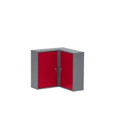 Eck-Hängeschrank 2-Türig mit 4 Fachböden dunkelrot 60 x 60 x 60 cm