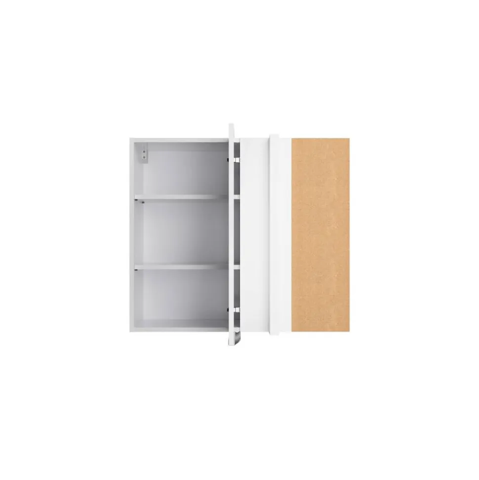 Eckoberschrank 'Optikomfort Arvid986' weiß 80 x 70,4 x 34,9 cm