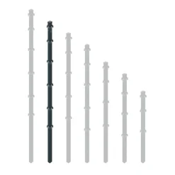 Eckpfosten für Stabmatten 'Essential' anthrazit 4 x 4 x 240 cm